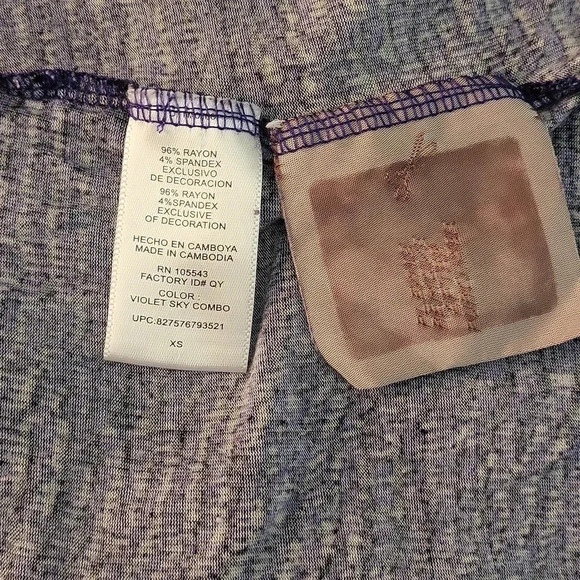 🛍Daisy Fuentes Purple Pink Romper Shorts Tie Waist Short Sleeve Womens XS‎ - Picture 5 of 6